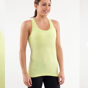 Lululemon Swiftly Tech Racerback Tanktop Wild Lime Green *damaged* Size 6
